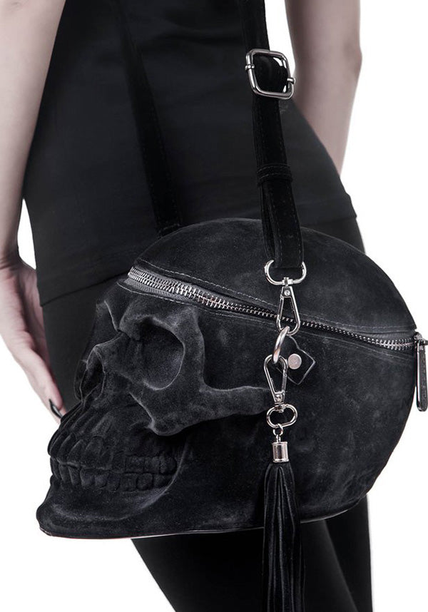 Grave Digger [Black Velvet] | SKULL HANDBAG