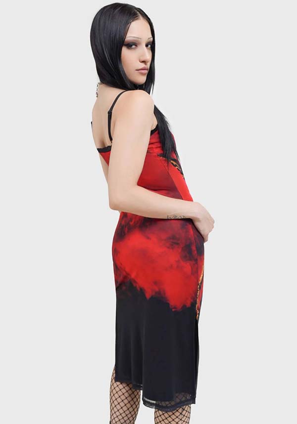 Gremlin Mohawk | MESH MIDI DRESS*