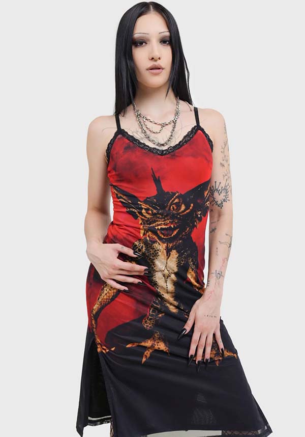 Gremlin Mohawk | MESH MIDI DRESS