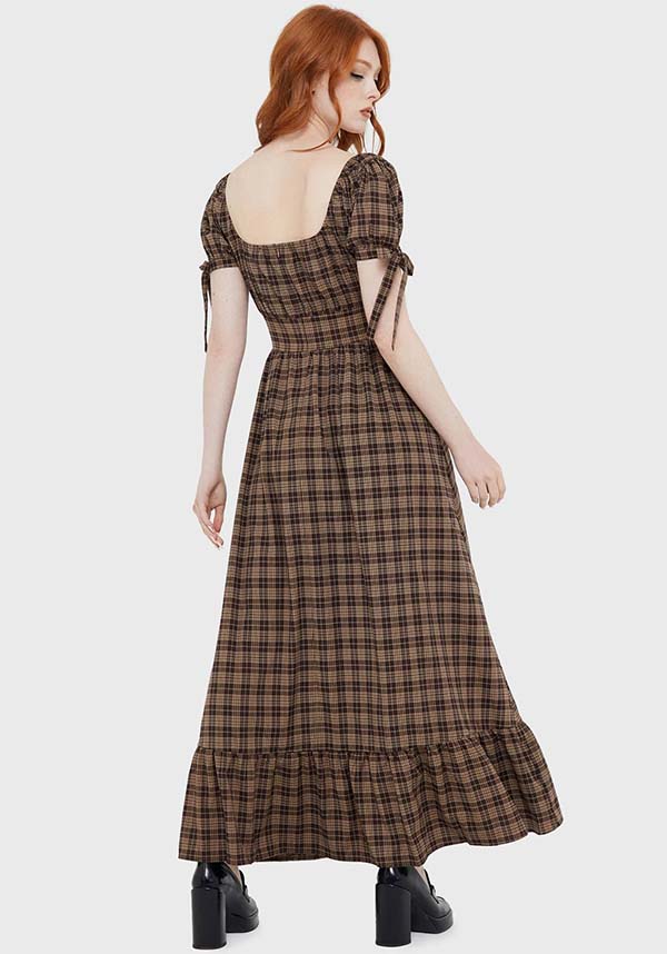 Grim Gretchen [Brown Tartan] | DRESS