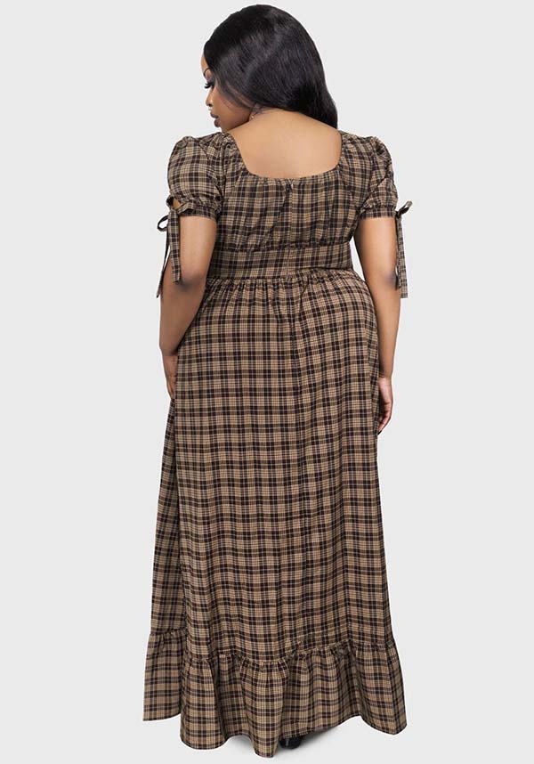 Grim Gretchen [Brown Tartan] | DRESS