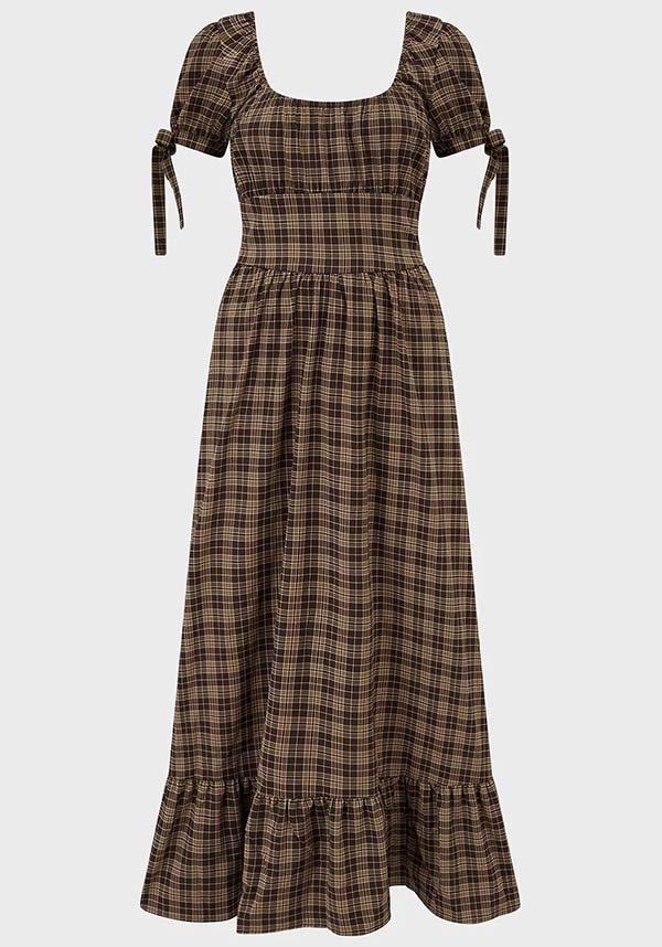 Grim Gretchen [Brown Tartan] | DRESS