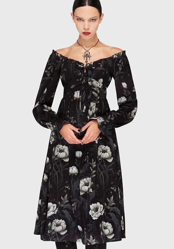 KILLSTAR Ivory's Chorus | MIDI DRESS - DRESSES - Front View