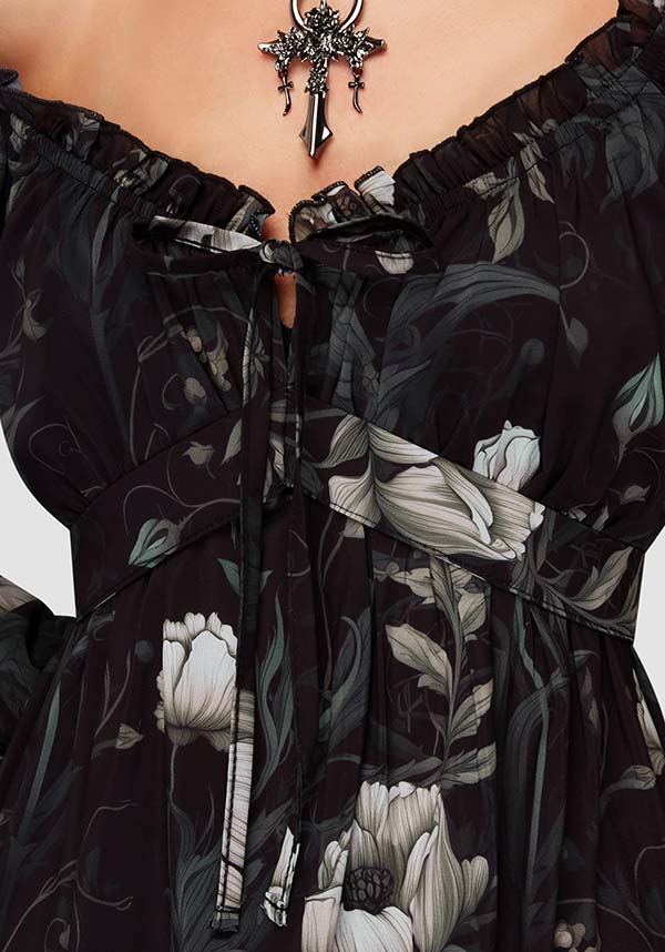 KILLSTAR Ivory's Chorus | MIDI DRESS - DRESSES - Back View