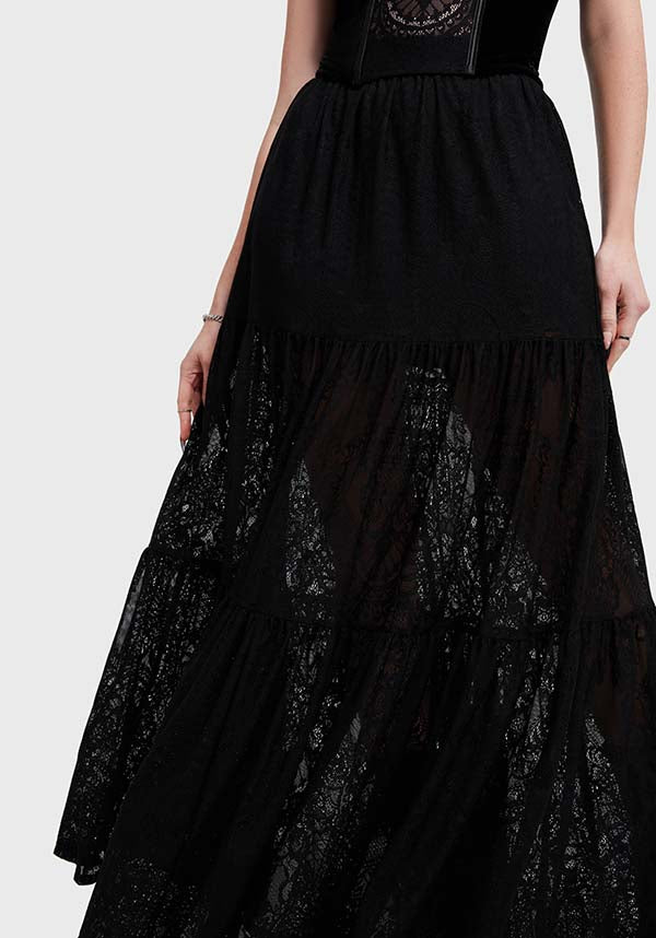 KILLSTAR Kiss Of Night | MAXI SKIRT - SKIRTS - Detail 2