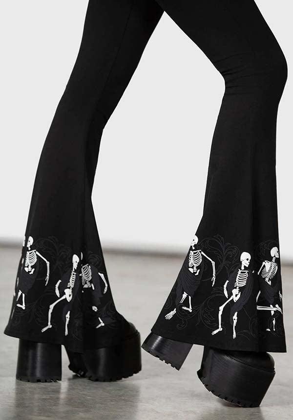 La Danse | FLARES - Beserk - all, all clothing, all ladies, all ladies clothing, apr23, black, clothing, discountapp, fitted, flare, flare pants, flared, flared pants, flares, fp, googleshopping, goth, gothic, kill star, killstar, KS1095348, ladies, ladies clothing, ladies pants, ladies pants + shorts, ladies pants and shorts, long pants, pants, plus size, R270423, skeleton, winter, winter clothing, winter wear, witchy, women, womens, womens pants