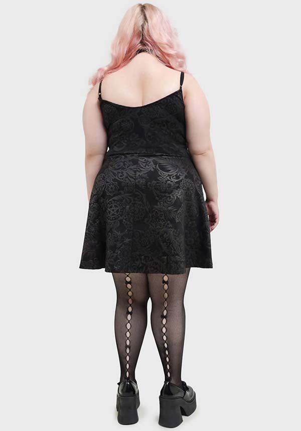 killstar magica skater dress Killstar Magica Velvet Pentagram Skater Dress Black