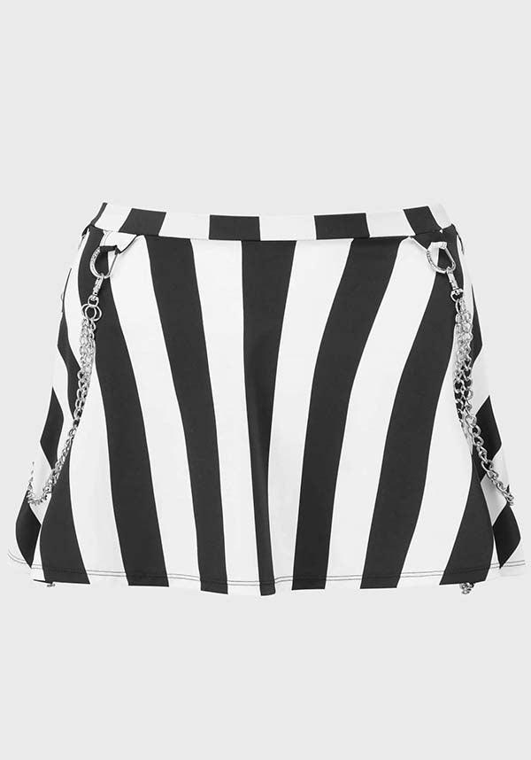 Pantha&#39;s Prowl | SWIM SKIRT - Beserk - all, all clothing, all ladies clothing, black and white, chain, clothing, discountapp, fp, googleshopping, goth, goth summer, goth summer clothing, gothic, killstar, KS1103865, ladies clothing, ladies skirt, may23, mini skirt, plus, plus size, R180523, short skirt, skirt, skirts, stripe, striped, striped skirt, stripes, stripey, summer, summer clothing, summer goth, swim, swim suit, swim wear, swimmers, swimming, swimsuit, swimwear, womens skirt