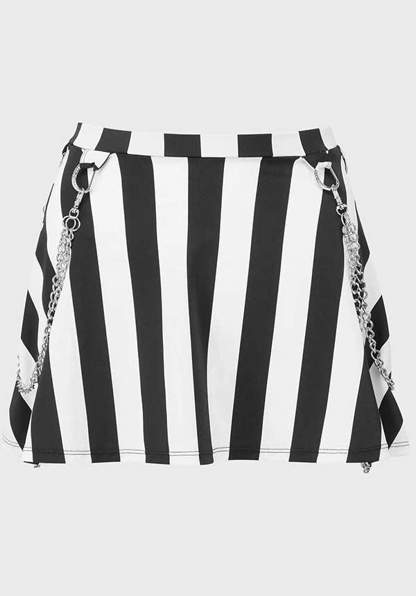 Pantha&#39;s Prowl | SWIM SKIRT - Beserk - all, all clothing, all ladies clothing, black and white, chain, clothing, discountapp, fp, googleshopping, goth, goth summer, goth summer clothing, gothic, killstar, KS1103865, ladies clothing, ladies skirt, may23, mini skirt, plus, plus size, R180523, short skirt, skirt, skirts, stripe, striped, striped skirt, stripes, stripey, summer, summer clothing, summer goth, swim, swim suit, swim wear, swimmers, swimming, swimsuit, swimwear, womens skirt