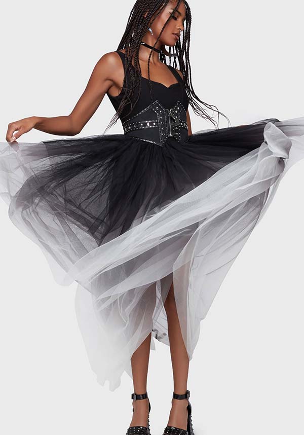 KILLSTAR Under The Candle Light [Black/White] | MAXI DRESS - DRESSES - Detail 2