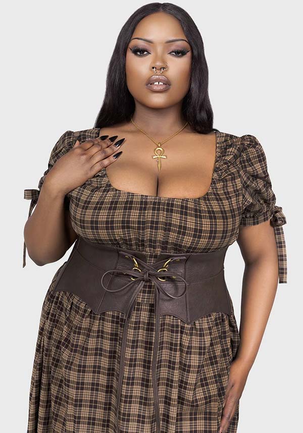 Wetland Bat Peplum [Brown] | CORSET