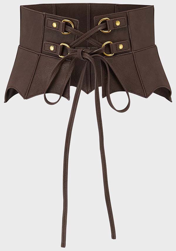 Wetland Bat Peplum [Brown] | CORSET