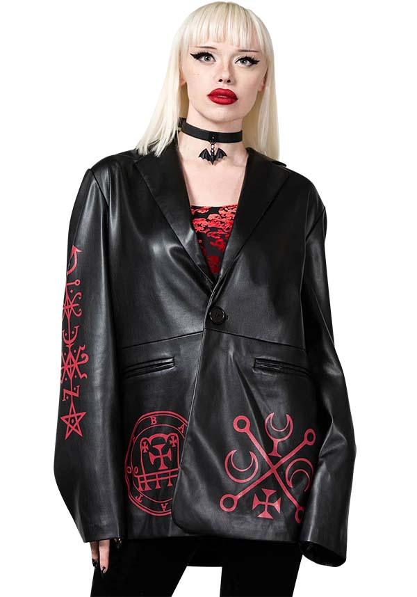Zepar | JACKET - Beserk - all, all clothing, all ladies, all ladies clothing, black, clothing, coat, discountapp, fp, googleshopping, goth, gothic, jacket, jackets and jumpers, jumpers and jackets, kill star, killstar, KS1102961, labelvegan, ladies, ladies clothing, ladies outerwear, may23, men, mens, mens clothing, mens outerwear, outerwear, R110523, red and black, symbol, unisex, vegan, winter, winter clothing, winter wear, witchy