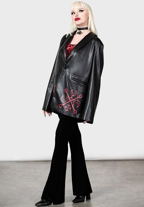 Zepar | JACKET - Beserk - all, all clothing, all ladies, all ladies clothing, black, clothing, coat, discountapp, fp, googleshopping, goth, gothic, jacket, jackets and jumpers, jumpers and jackets, kill star, killstar, KS1102961, labelvegan, ladies, ladies clothing, ladies outerwear, may23, men, mens, mens clothing, mens outerwear, outerwear, R110523, red and black, symbol, unisex, vegan, winter, winter clothing, winter wear, witchy