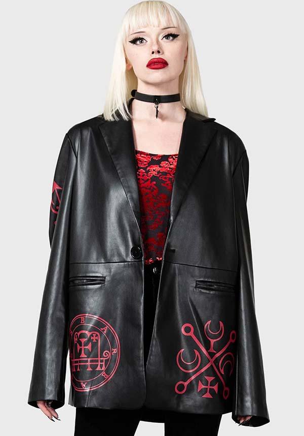 Zepar | JACKET - Beserk - all, all clothing, all ladies, all ladies clothing, black, clothing, coat, discountapp, fp, googleshopping, goth, gothic, jacket, jackets and jumpers, jumpers and jackets, kill star, killstar, KS1102961, labelvegan, ladies, ladies clothing, ladies outerwear, may23, men, mens, mens clothing, mens outerwear, outerwear, R110523, red and black, symbol, unisex, vegan, winter, winter clothing, winter wear, witchy