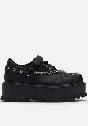 Koi Footwear - Retrograde Rebel Black Platform Shoes - Buy Online Australia