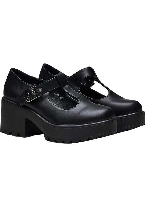 Sai [Black Faux Leather] | MARY JANES`* - Beserk - all, all ladies, black, buckle, buckles, clickfrenzy15-2023, discountapp, eofy2023, eofy2023monday19-25, goth, heels, heels [in stock], in stock, instock, koi footwear, labelinstock, labelvegan, ladies, lastonesale, mary jane, mary janes, oct21, office, platform, platforms, platforms [in stock], R281021, sale, shoes, vegan