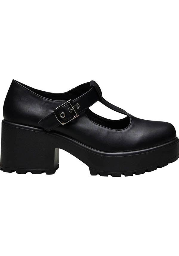 Sai [Black Faux Leather] | MARY JANES`* - Beserk - all, all ladies, black, buckle, buckles, clickfrenzy15-2023, discountapp, eofy2023, eofy2023monday19-25, goth, heels, heels [in stock], in stock, instock, koi footwear, labelinstock, labelvegan, ladies, lastonesale, mary jane, mary janes, oct21, office, platform, platforms, platforms [in stock], R281021, sale, shoes, vegan