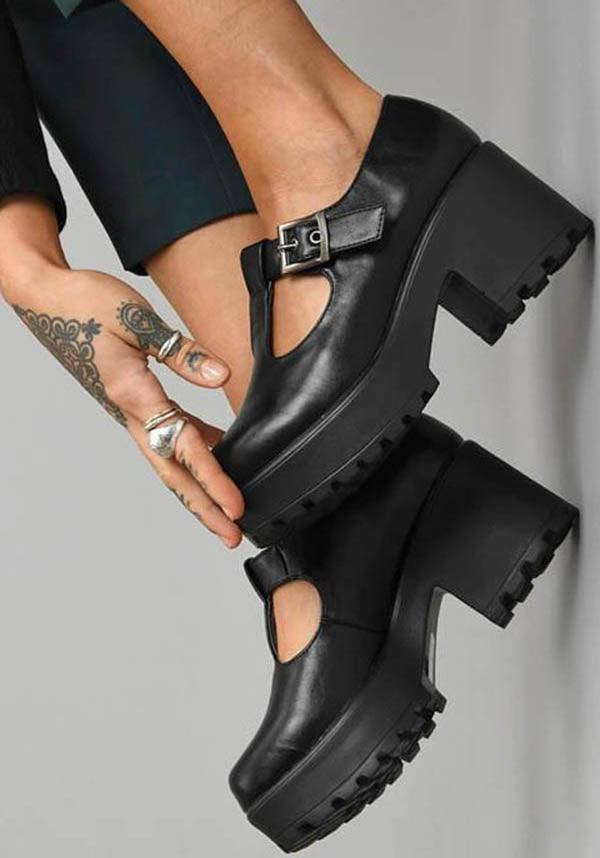Sai [Black Faux Leather] | MARY JANES`* - Beserk - all, all ladies, black, buckle, buckles, clickfrenzy15-2023, discountapp, eofy2023, eofy2023monday19-25, goth, heels, heels [in stock], in stock, instock, koi footwear, labelinstock, labelvegan, ladies, lastonesale, mary jane, mary janes, oct21, office, platform, platforms, platforms [in stock], R281021, sale, shoes, vegan