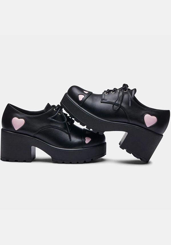 Tennin Heart | PLATFORMS` - Beserk - all, black, clickfrenzy15-2023, discountapp, fp, gothic, heart, in stock, instock, jun20, koi, koi footwear, labelinstock, labelpending, labelvegan, mary jane, mary janes, pastel goth, pastel pink, pending, pink, platform, platforms, platforms [in stock], shoes, vegan