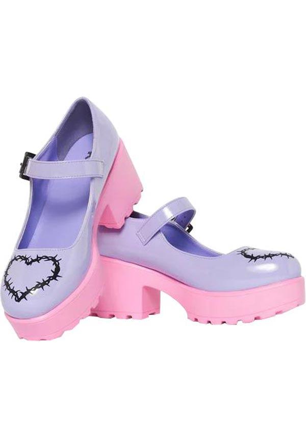 Yami Purple | MARY JANES - Beserk - all, discountapp, egirl, egirleboy, fp, googleshopping, goth, kawaii, koi footwear, KOIB035, labelvegan, ladies shoes, mary jane, mary janes, may23, pastel, pastel goth, pastel pink, pastel purple, platform, platform heels, platforms, platforms [in stock], R140523, shoe, shoes, vegan
