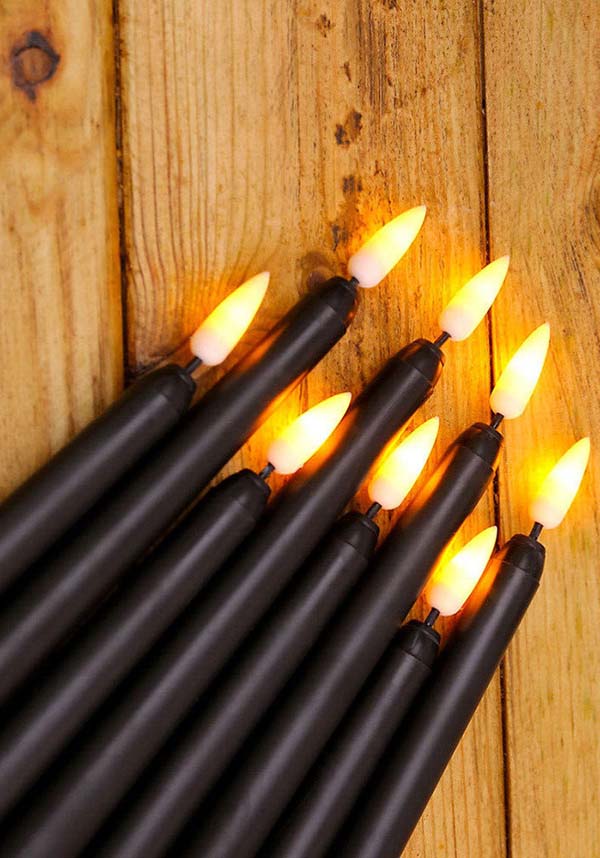 LED Taper [Black] | CANDLE SET [Remote Included]