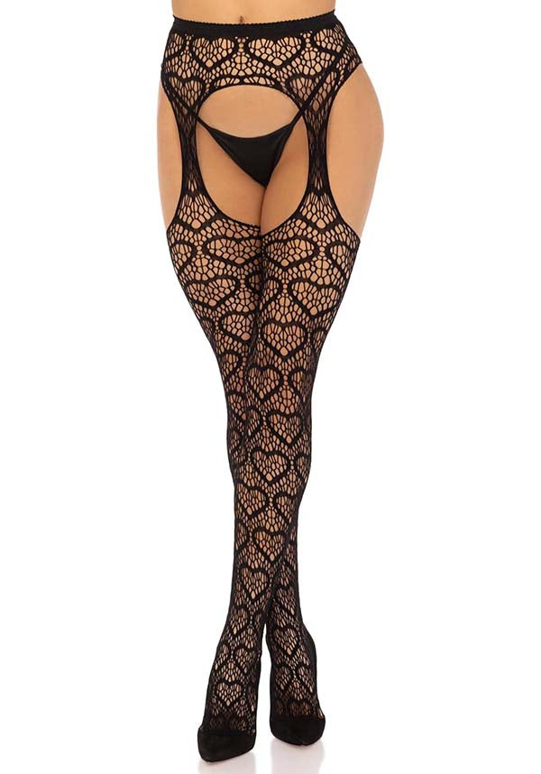 Amore Heart Net | SUSPENDER PANTYHOSE
