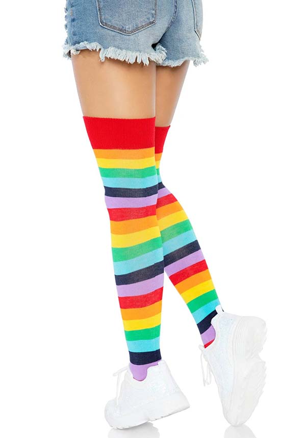 Cherry Rainbow | THIGH HIGH SOCKS