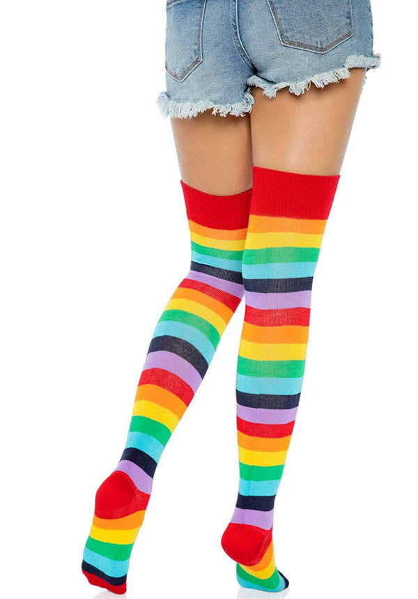 Cherry Rainbow | THIGH HIGH SOCKS
