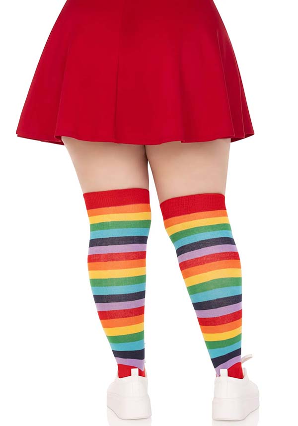 Cherry Rainbow | THIGH HIGH SOCKS