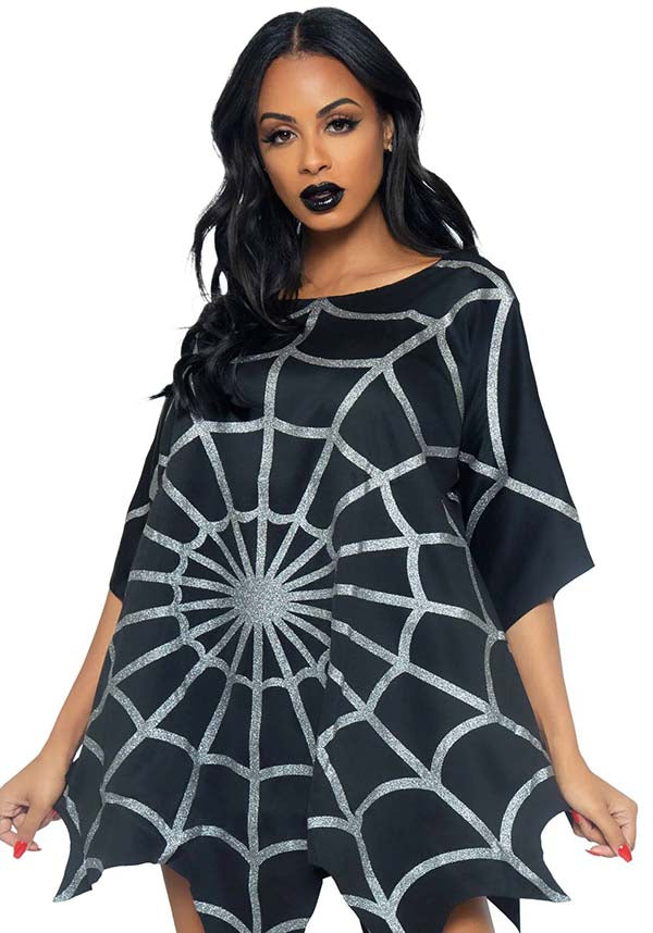 Gothic Glitter Spider Web | COSTUME PONCHO