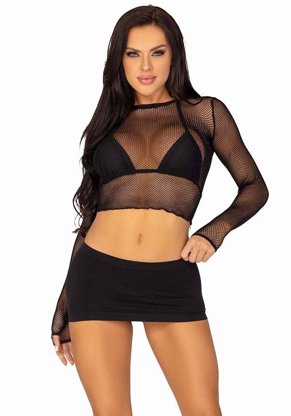 Nikki | FISHNET GLOVE TOP