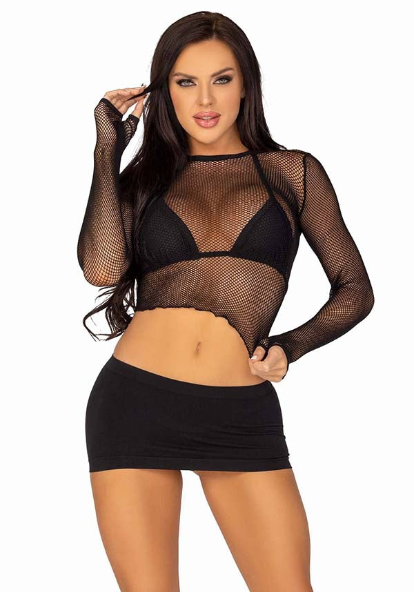 Nikki | FISHNET GLOVE TOP