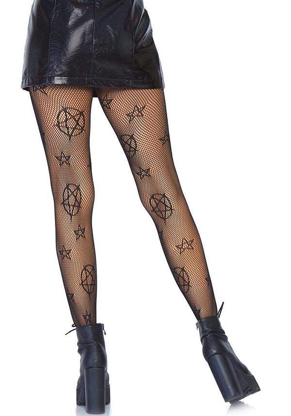 Occult | NET TIGHTS - Beserk - all, all clothing, all ladies clothing, black, clickfrenzy15-2023, clothing, cpgstinc, discountapp, fish net, fishnet, fp, googleshopping, goth, gothic, halloween, halloween clothing, halloween costume, hosiery, hosiery and socks, ladies clothing, occult, pentagram, R060922, repriced08022023, sep22, Sept, star, stars, stockings, tight, tights, tomfoolery, TOMIN320547, witch, witches, witchy