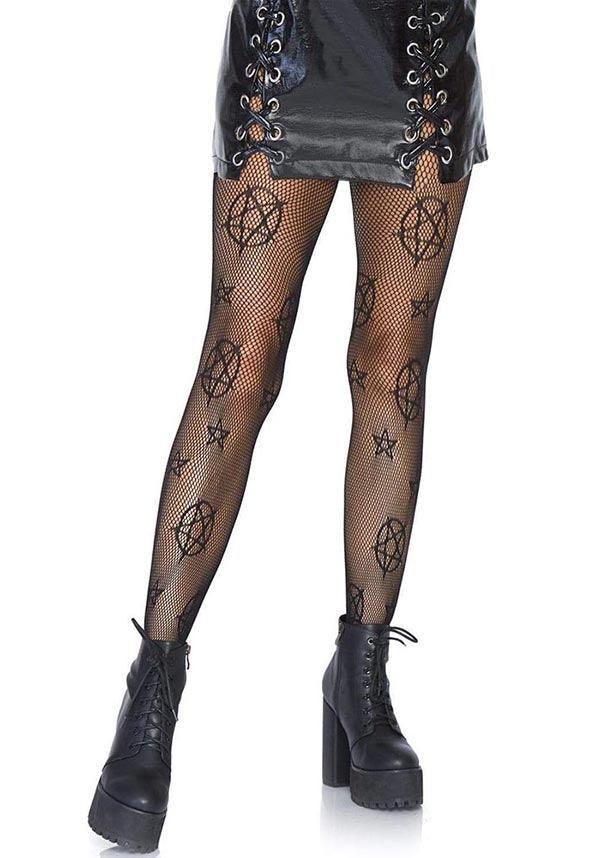 Occult | NET TIGHTS - Beserk - all, all clothing, all ladies clothing, black, clickfrenzy15-2023, clothing, cpgstinc, discountapp, fish net, fishnet, fp, googleshopping, goth, gothic, halloween, halloween clothing, halloween costume, hosiery, hosiery and socks, ladies clothing, occult, pentagram, R060922, repriced08022023, sep22, Sept, star, stars, stockings, tight, tights, tomfoolery, TOMIN320547, witch, witches, witchy