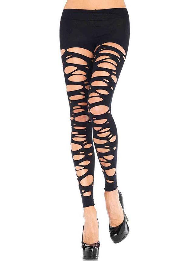 Posy Tattered | FOOTLESS TIGHTS^ - Beserk - all, all clothing, backorder, black, clickfrenzy15-2023, cosplay, cpgstinc, discountapp, edgy, fp, hosiery, hosiery and socks, ladies, ladies clothing, leg avenue, post apocalyptic, repriced22072022, sep18, stockings, tights, tomfoolery