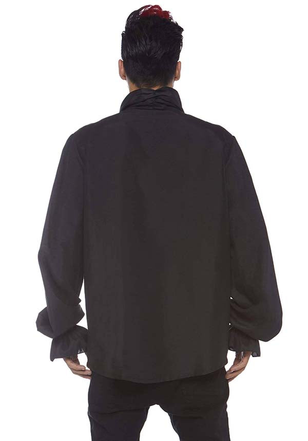 Ruffle Front [Black] | SHIRT
