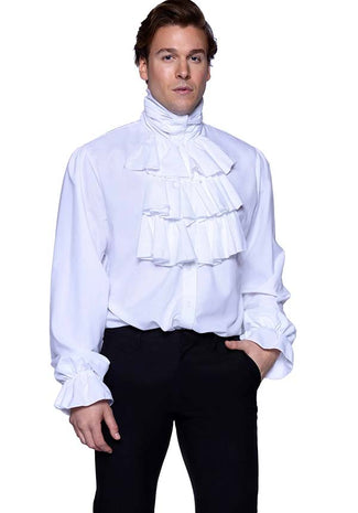 Ruffle Front [White] | SHIRT
