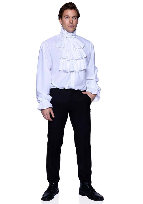 Ruffle Front [White] | SHIRT