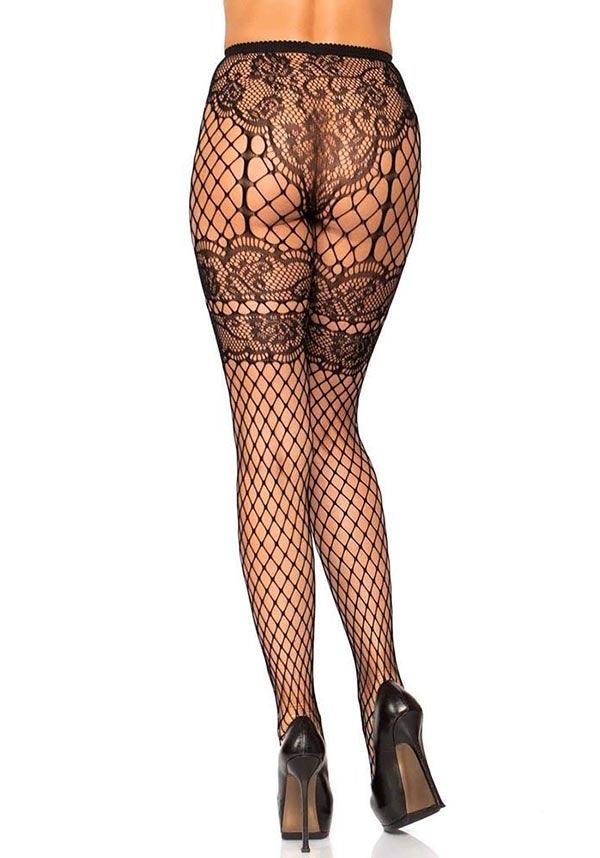 Sheila Faux Garter | TIGHTS^ - Beserk - all, all clothing, all ladies, all ladies clothing, backorder, black, clickfrenzy15-2023, clothing, cpgstinc, derby hosiery, discountapp, edgy, fishnet, fp, goth, gothic, hosiery, hosiery and socks, jan21, ladies, ladies clothing, leg avenue, net, pantyhose, R270121, sexy, stockings, tights, tomfoolery, vintage