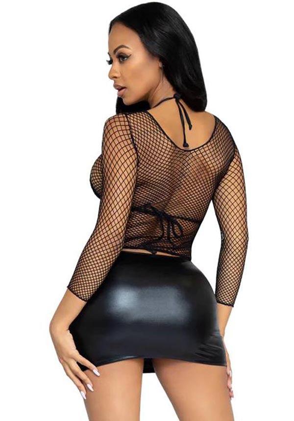 So Chill Fishnet | LONG SLEEVE SHIRT - Beserk - all, all clothing, all ladies, all ladies clothing, black, burlesque, clickfrenzy15-2023, clothing, cpgstinc, discountapp, edgy, fetish, fish net, fishnet, fp, gothic, ladies, ladies clothing, leg avenue, lingerie, long sleeve, plus size, plusbackordered, repriced08022023, see through, sep18, tomfoolery, top, tops, tshirts and tops