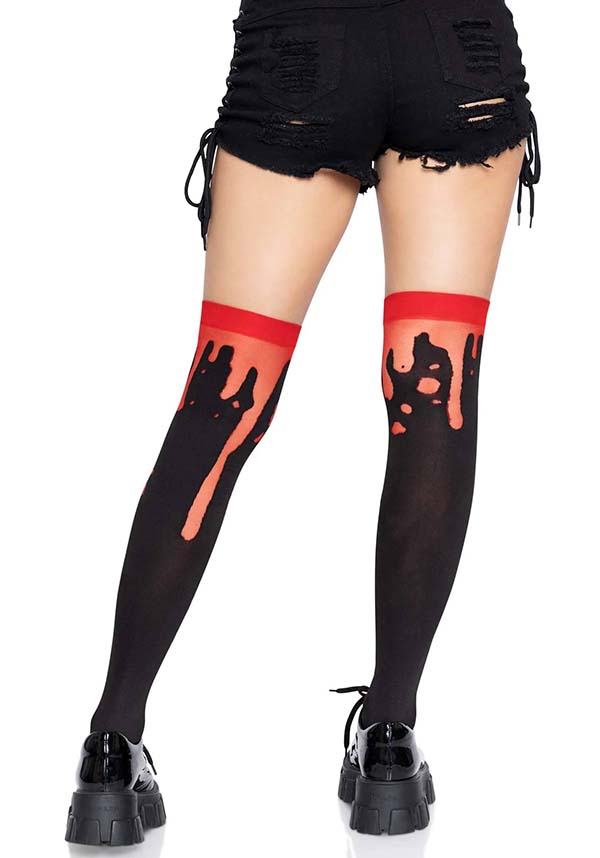 Splatter [Red] | THIGH HIGH