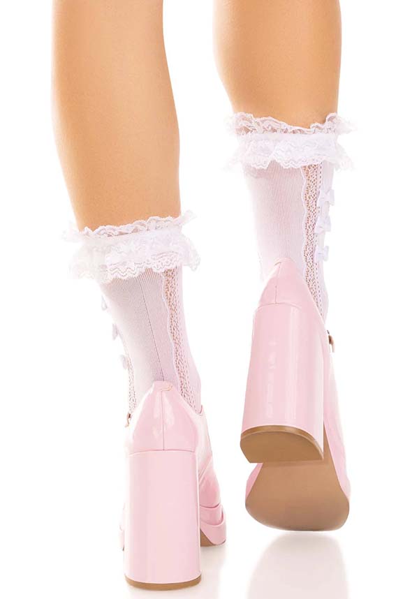 Sweetheart Lace [White] | ANKLE SOCKS*