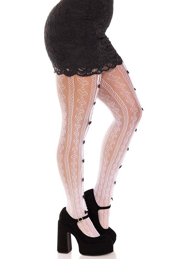 Sweetheart [White] Striped | TIGHTS*