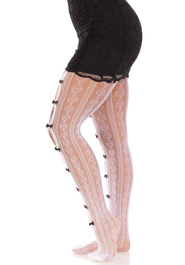 Sweetheart [White] Striped | TIGHTS*