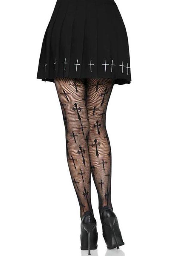 Worship Me | NET TIGHTS - Beserk - all, all clothing, all ladies, all ladies clothing, black, clickfrenzy15-2023, clothing, cpgstinc, cross, discountapp, edgy, fish net, fp, goth, gothic, halloween, hosiery, hosiery and socks, ladies, ladies clothing, leg avenue, pantyhose, plus size, repriced08022023, sep18, stockings, tights, tomfoolery, winter, winter clothing