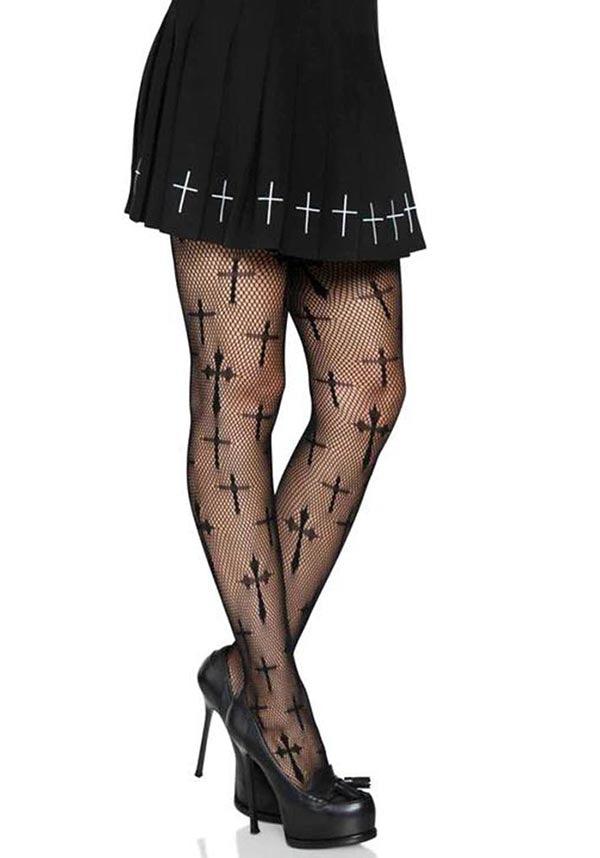 Worship Me | NET TIGHTS - Beserk - all, all clothing, all ladies, all ladies clothing, black, clickfrenzy15-2023, clothing, cpgstinc, cross, discountapp, edgy, fish net, fp, goth, gothic, halloween, hosiery, hosiery and socks, ladies, ladies clothing, leg avenue, pantyhose, plus size, repriced08022023, sep18, stockings, tights, tomfoolery, winter, winter clothing
