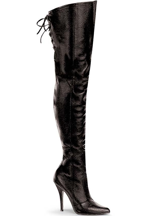 LEGEND-8899 [Black] | BOOTS [PREORDER] - Beserk - all, black, boots, boots [preorder], clickfrenzy15-2023, discountapp, fp, heels, heels [preorder], knee high, labelpreorder, labelvegan, pleaser, ppo, preorder, shoes, vegan