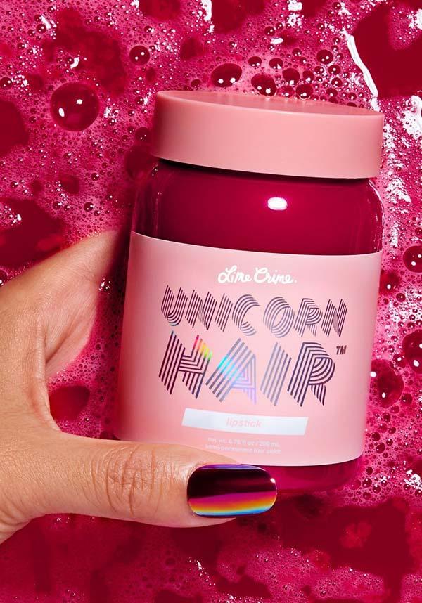 Lipstick | UNICORN HAIR COLOUR - Beserk - all, clickfrenzy15-2023, cosmetics, cruelty free, discountapp, dye, fp, hair colour, hair dye, hair red, labelvegan, lime crime, lime crime hair, mermaid, pink, rainbow, red, vegan