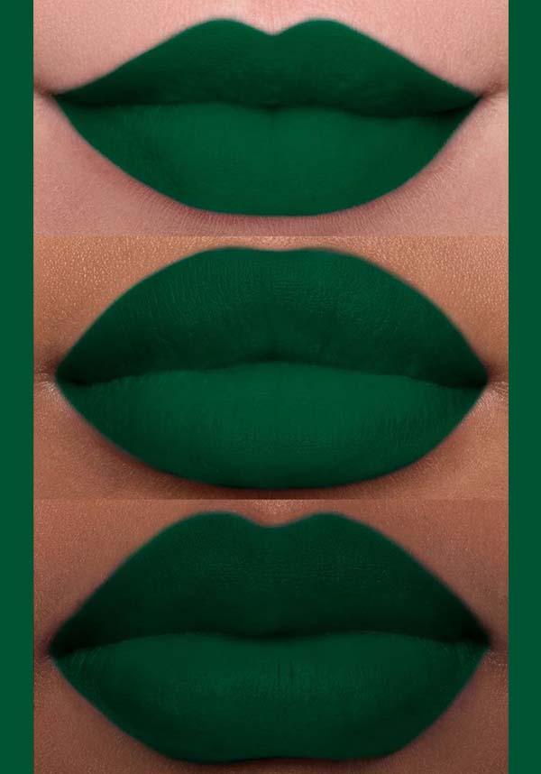 Lucky Me | SOFT TOUCH LIPSTICK - Beserk - all, christmas, christmas cosmetics, colour:green, cosmetics, dark green, discountapp, emerald green, fp, googleshopping, goth, gothic cosmetics, green, halloween cosmetics, halloween makeup, jun23, labelnew, labelvegan, LCSO0735903, lime crime cosmetics, lip, lips, lipstick, make up, makeup, R150623, special effects makeup, vegan